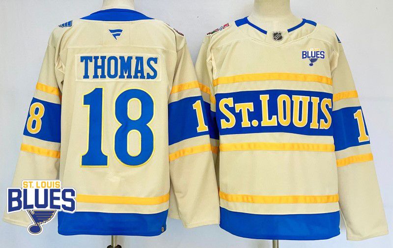 Men St.Louis Blues #18 Thomas Cream Fanatics 2025 NHL Jersey style 2->st.louis blues->NHL Jersey